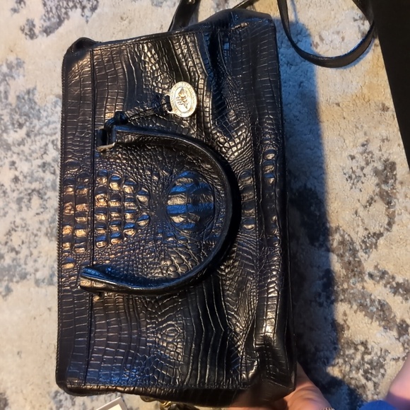 Brahmin Vintage Like New Crandall Doctors Dark Brown Black Tomago - Picture 3 of 16